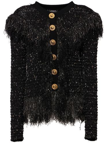 Glitzernde Tweedjacke Mit Fransen - BALMAIN - Modalova