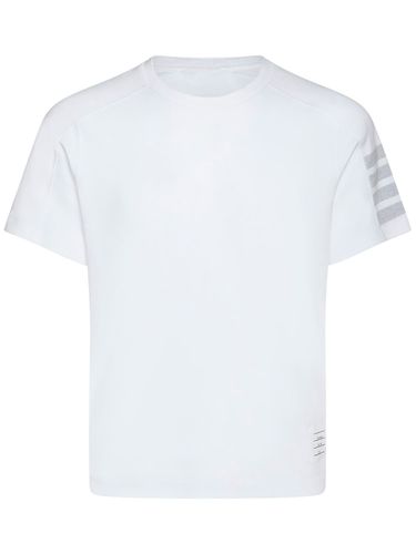 Bar Stripe Cotton Jersey T-shirt - THOM BROWNE - Modalova