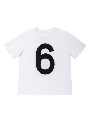 Camiseta De Jersey De Algodón Con Logo - MM6 MAISON MARGIELA - Modalova