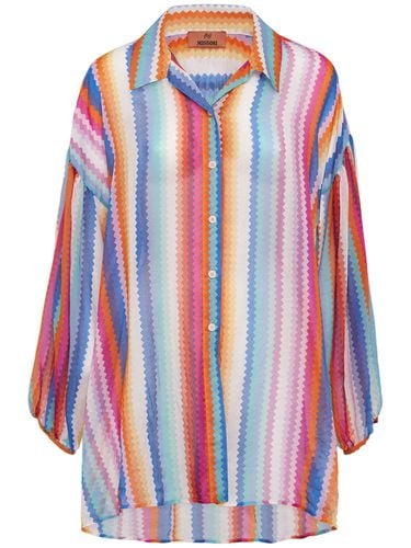 Camisa De Algodón Y Seda Estampada - MISSONI - Modalova