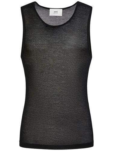 Lyocell Tank Top - AMI PARIS - Modalova