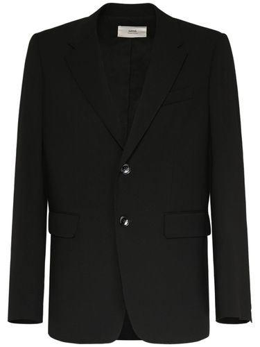 Blazer De Sarga De Mezcla De Lana - AMI PARIS - Modalova