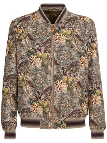 Printed Tech Bomber Jacket - ETRO - Modalova