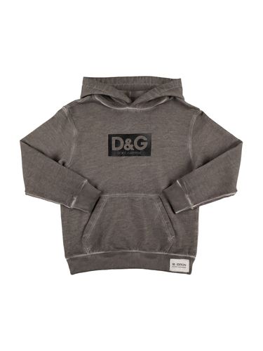 Sudadera De Algodón Con Capucha Y Logo - DOLCE & GABBANA - Modalova