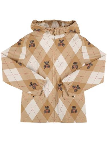 Chaqueta De Algodón Con Capucha - BURBERRY - Modalova