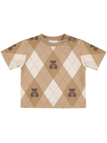 Camiseta De Jersey De Algodón Estampada - BURBERRY - Modalova