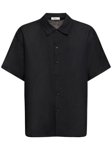 Oversized Fit Short Sleeve Linen Shirt - COMMAS - Modalova