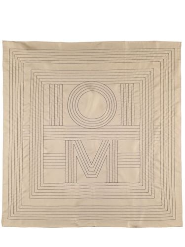 Embroidered Monogram Silk Scarf - TOTEME - Modalova