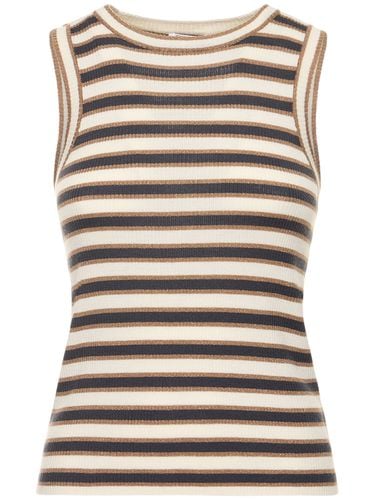 Tank Top In Maglia Di Lana E Lurex - BRUNELLO CUCINELLI - Modalova