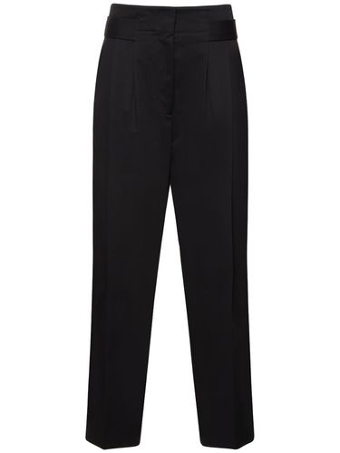 Double-pleated Cotton Straight Pants - TOTEME - Modalova