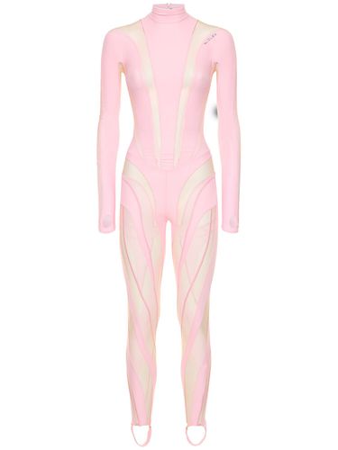 Lvr Exclusive Jersey & Tulle Jumpsuit - MUGLER - Modalova