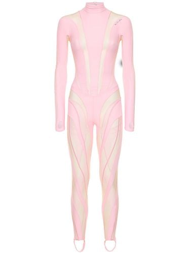 Lvr Exclusive Jumpsuit De Jersey Y Tul - MUGLER - Modalova