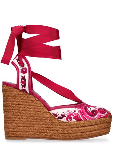 Mm Hohe Plateauschuhe Aus Canvas „lola“ - DOLCE & GABBANA - Modalova