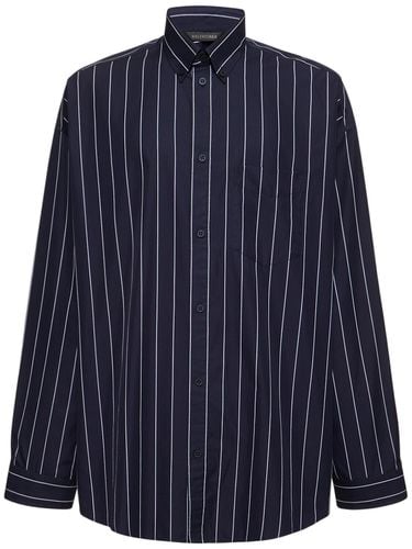 Camicia Oversize In Misto Cotone - BALENCIAGA - Modalova