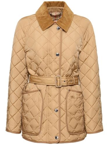 Penston Quilted Jacket W/ Belt - BURBERRY - Modalova