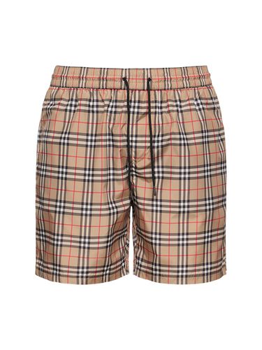 Guildes Check Print Tech Swim Shorts - BURBERRY - Modalova