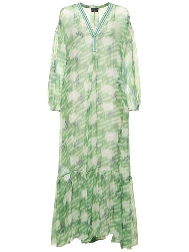 Bedrucktes Kaftan-kleid Aus Seidengeorgette - GIORGIO ARMANI - Modalova