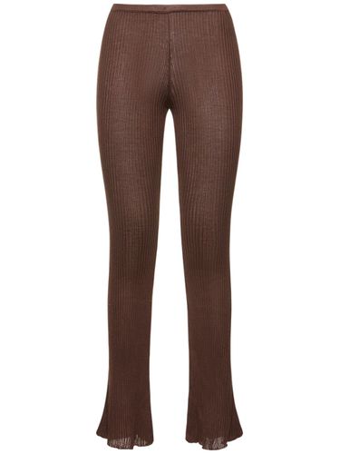 Gerippte Kaschmir-strick-leggings - MAGDA BUTRYM - Modalova