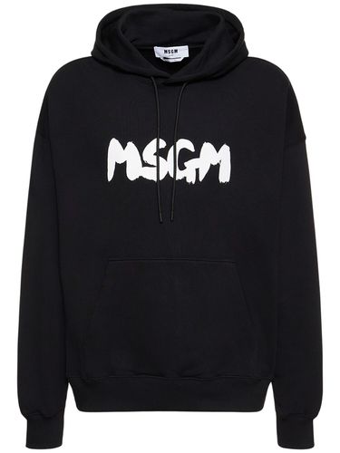 Sudadera De Rizo Francés Con Capucha - MSGM - Modalova