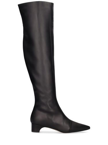 Botas Altas De Piel 30mm - MANOLO BLAHNIK - Modalova