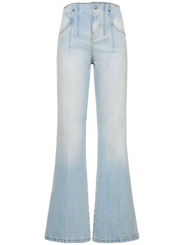 High Rise Flared Cotton Jeans - VICTORIA BECKHAM - Modalova