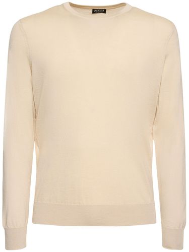 Cashmere & Silk Crewneck Sweater - ZEGNA - Modalova