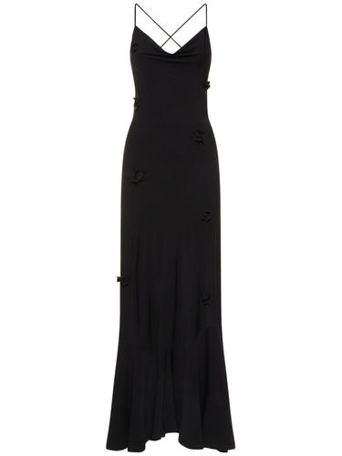 Trapani Jersey Long Dress W/flowers - MUSIER PARIS - Modalova