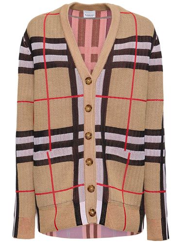 Cardigan Hortence In Maglia Check Jacquard - BURBERRY - Modalova