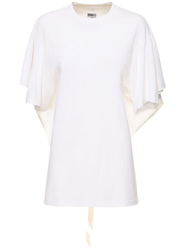 Open Back Cotton T-shirt - MM6 MAISON MARGIELA - Modalova