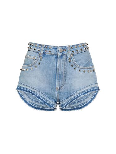 Minishorts Aus Baumwolldenim Mit Nieten - ALESSANDRA RICH - Modalova