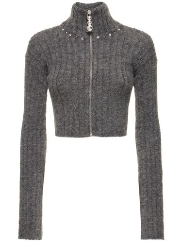 Cardigan Aus Mohairmischstrick - ALESSANDRA RICH - Modalova