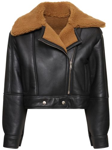 Giacca Biker In Shearling - GIUSEPPE DI MORABITO - Modalova