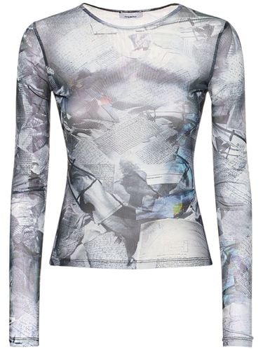 Printed Stretch Tech Long Sleeve T-shirt - MIAOU - Modalova