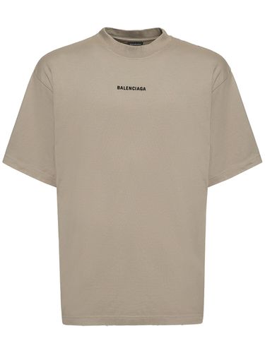 T-shirt Aus Baumwolljersey Mit Druck - BALENCIAGA - Modalova