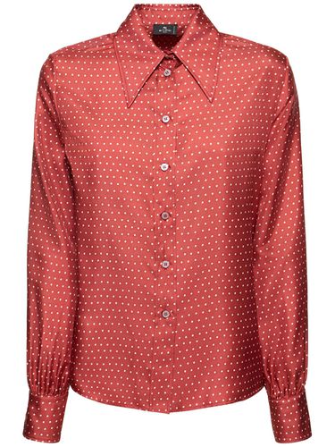 Camisa De Seda Charmeuse Con Lunares - ETRO - Modalova