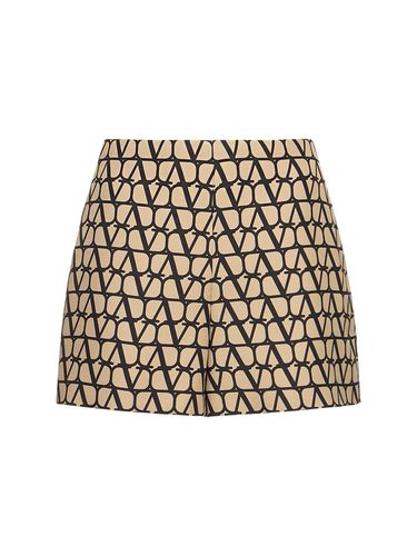 Shorts De Jacquard Con Cintura Alta - VALENTINO - Modalova