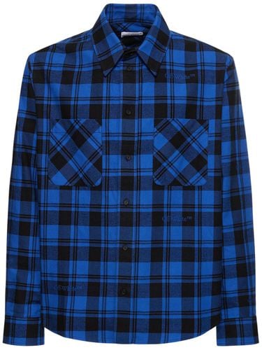 Check Flannel Cotton Shirt - OFF-WHITE - Modalova