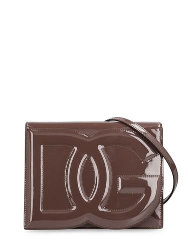 Bolso De Hombro De Charol Con Logo - DOLCE & GABBANA - Modalova