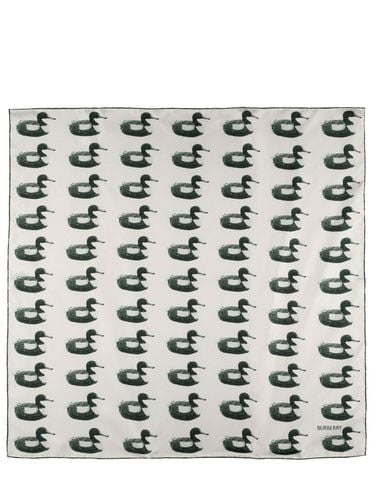 Ceramic Ducks Printed Silk Scarf - BURBERRY - Modalova