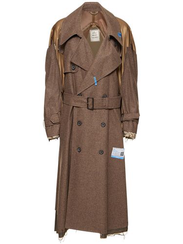 Reconstructed Wool Blend Trench Coat - MIHARA YASUHIRO - Modalova