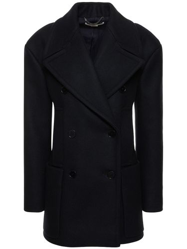 Peacoat Doppiopetto In Lana - STELLA MCCARTNEY - Modalova