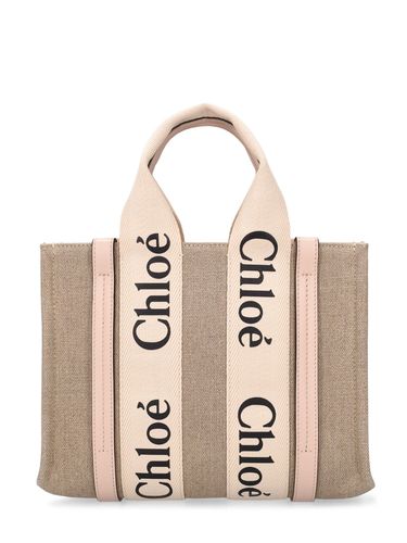 Kleine Handtasche Aus Canvas „woody“ - CHLOÉ - Modalova