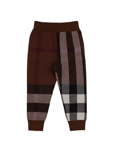 Jogginghose Aus Wolle Mit Karomuster - BURBERRY - Modalova