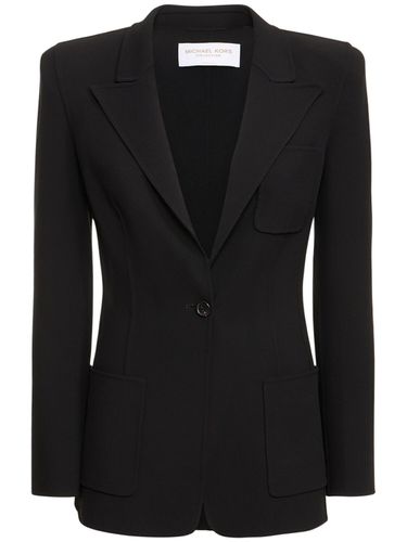 Stretch Wool Crepe Jacket - MICHAEL KORS COLLECTION - Modalova