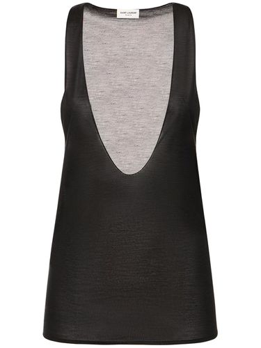 Tanktop Aus Seide - SAINT LAURENT - Modalova