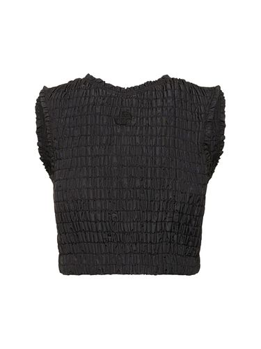 Faille Textured Crewneck Crop Top - PATOU - Modalova