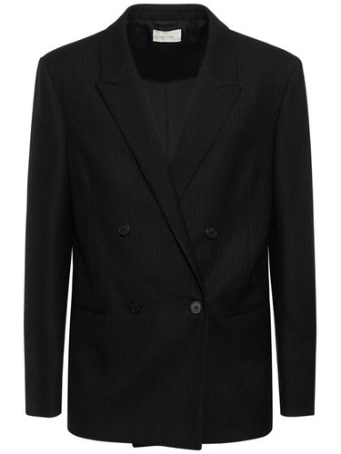 Pinstriped Wilson Double Breasted Jacket - THE ROW - Modalova