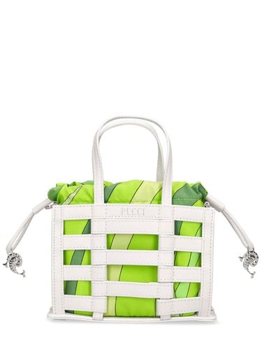 Bolso Mini Cage De Piel Y Seda - PUCCI - Modalova