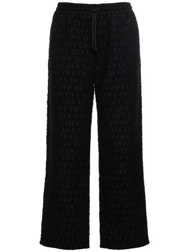 Pantaloni In Techno Bouclé - OFF-WHITE - Modalova