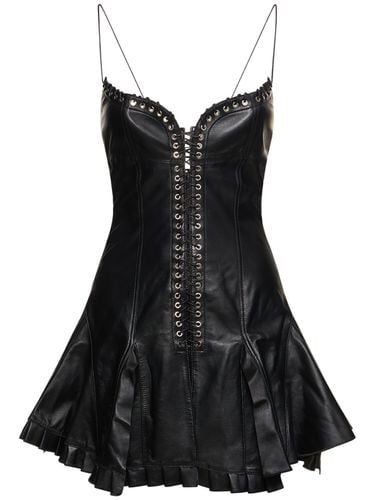 Leather Corset Mini Dress - LUDOVIC DE SAINT SERNIN - Modalova